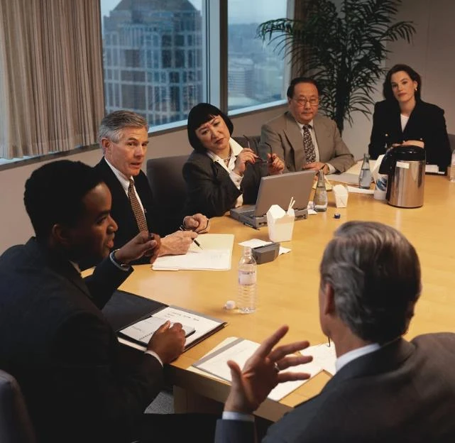 Business professionals in a meeting
